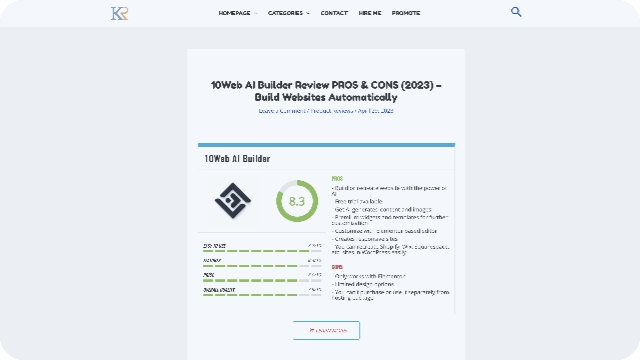 10Web AI Builder Review PROS & CONS (2023) – Build Websites Automatically
